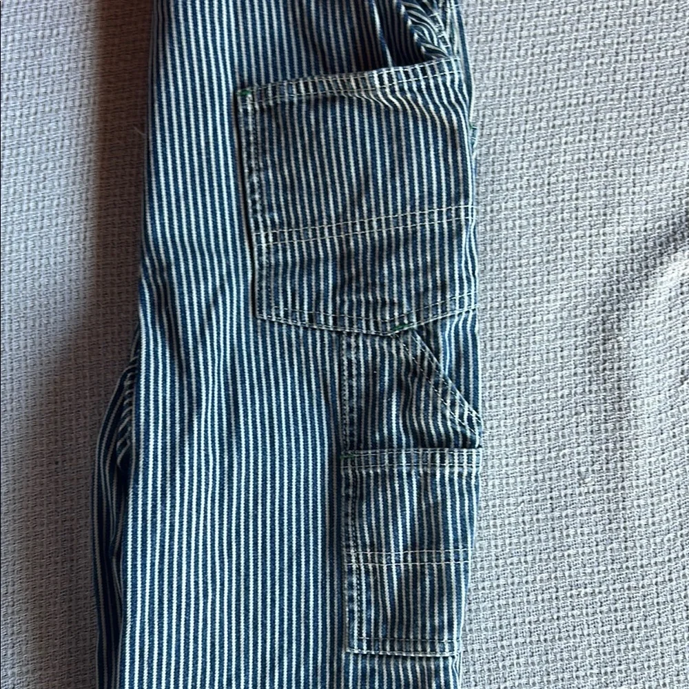 OshKosh B'gosh Blue Striped Kids Overalls